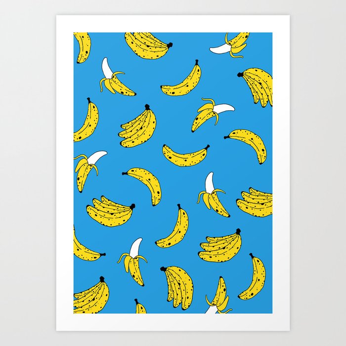Banana Pattern Art Print