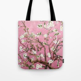 Vincent van Gogh Blossoming Almond Tree (Almond Blossoms) Pink Sky Tote Bag