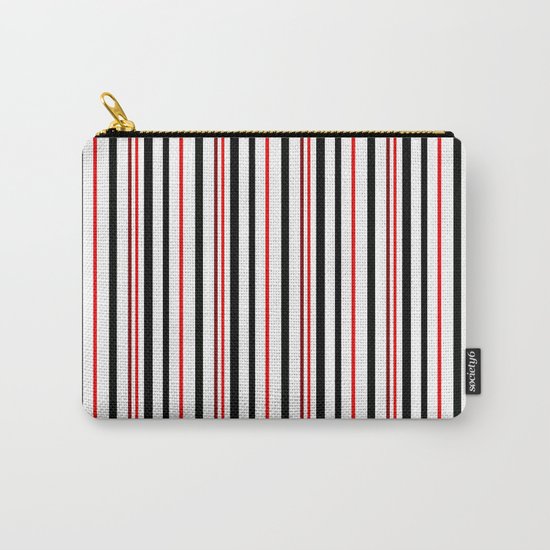 Red, black white striped pattern . Carry-All Pouch