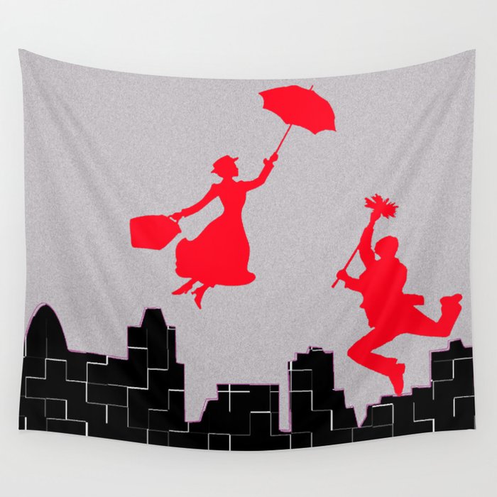 Mary Poppins squares Wall Tapestry