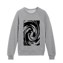 Retro Wavy Swirl 70s 80s Kids Crewneck