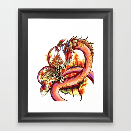 Elemental series - Fire Framed Art Print