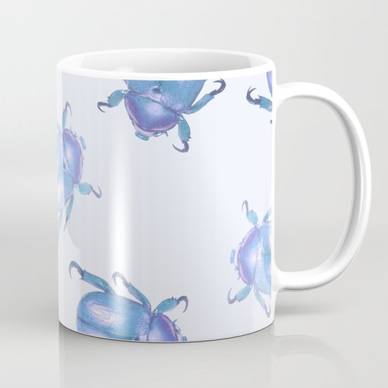 lavender blue scarab pattern Mug