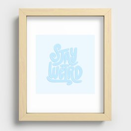 Stay Weird (Blue) Recessed Framed Print