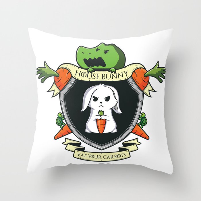 House Bunny Throw Pillow