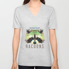 Raccoon Pet Parent V Neck T Shirt