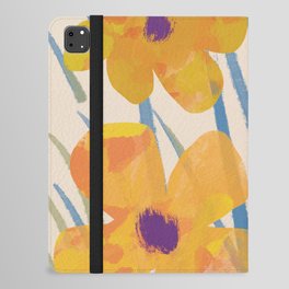Scandinavian floral pattern watercolor iPad Folio Case