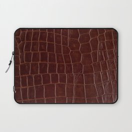 Textured Crocodile Leather Laptop Sleeve