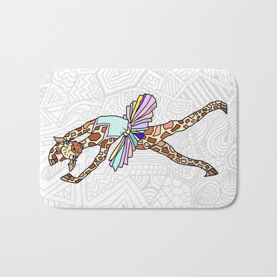 Giraffe Ballerina Tutu Bath Mat