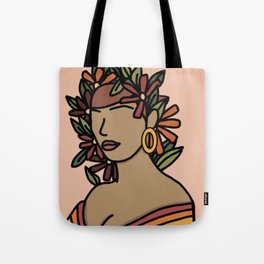 Flower Lady Tote Bag