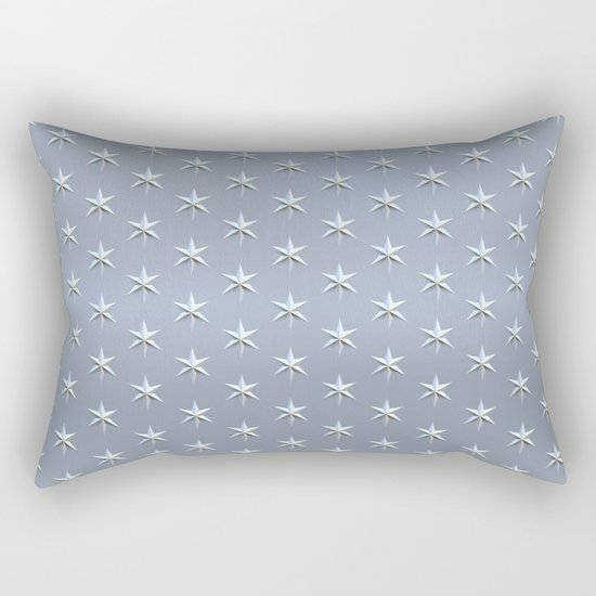 elegant silver star pattern Rectangular Pillow