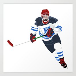 Ice Hockey Player Art Print