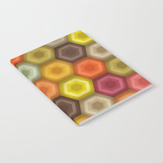 crochet honeycomb retro Notebook