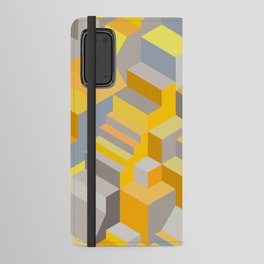 Labyrinth Marigold Yellow Grey Android Wallet Case