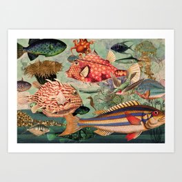 Like a fish in the sea Art Print