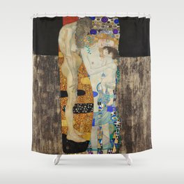 The Three Ages of Woman, 1905 by Gustav Klimt Shower Curtain