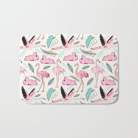 Flamingos Forever Bath Mat