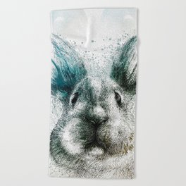 Agile Rabbit Bunnies Easter Day Beach Towel