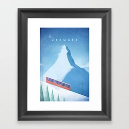 Ski Zermatt Framed Art Print