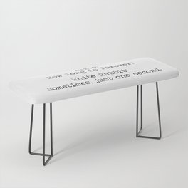 Alice In Wonderland- make your seconds count! Bench