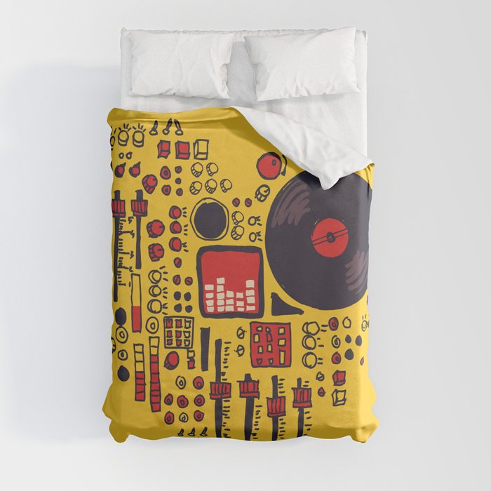Music in every heartbeat Duvet Cover