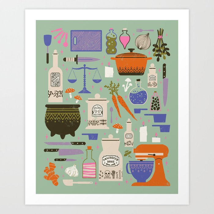 Kitchen Witch Art Print