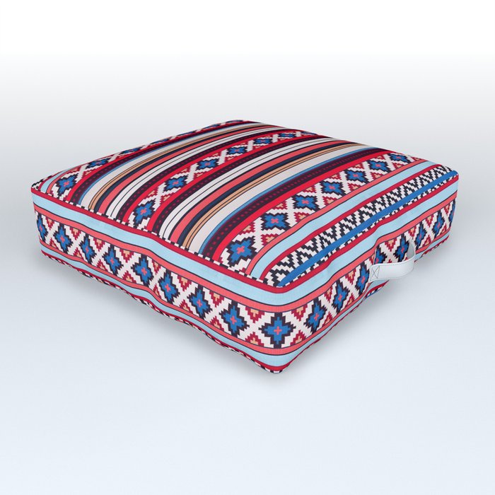 N21 - Moroccan Bohemian Colored Oriental Traditional Artwork Outdoor Floor Cushion