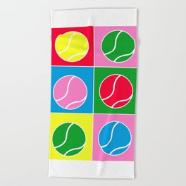 Tennis Ball Color Blocks Beach Towel
