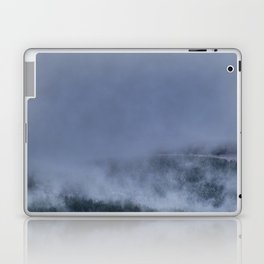 Scottish Highlands Spring Mist Over a Pine Forest in I Art Laptop Skin