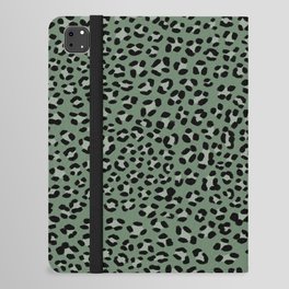 Sage Green Leopard Pattern (sage green/black) iPad Folio Case