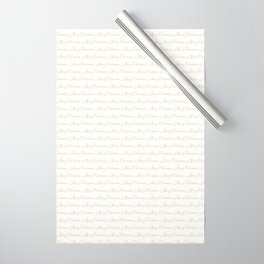Merry Christmas! Gold Script Wrapping Paper