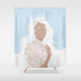Lumia Portrait Blue - Ice Queen / Snow Queen Shower Curtain