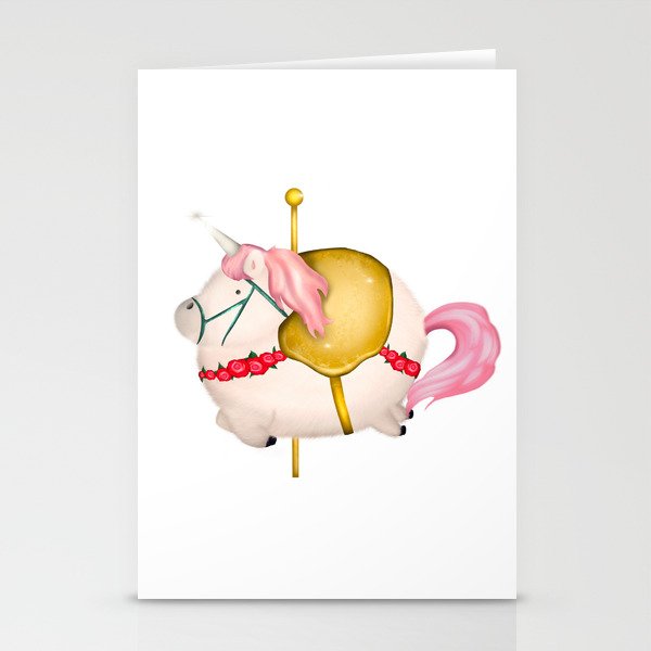 Carousel Unicorn Borb Stationery Cards
