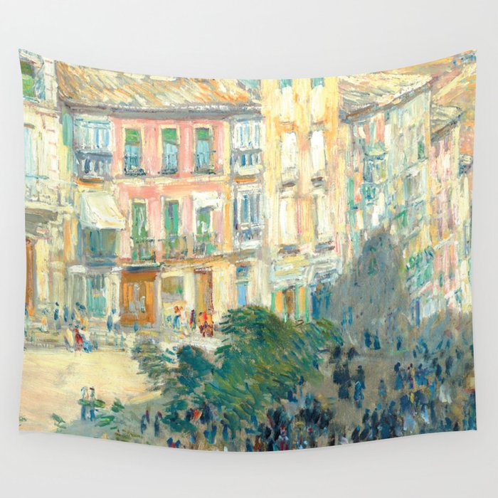 View of a Southern French City Wall Tapestry