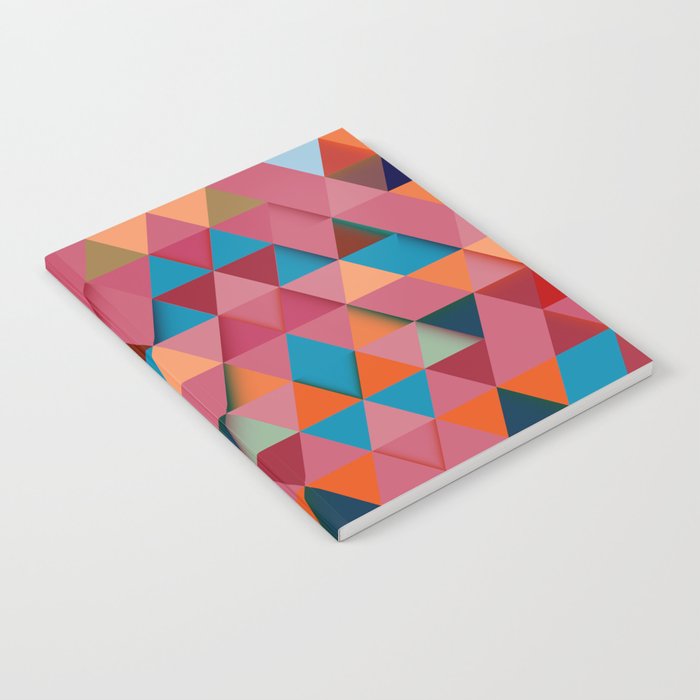 Colorfull abstract darker triangle pattern Notebook