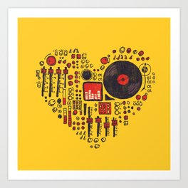 Music in every heartbeat Art Print
