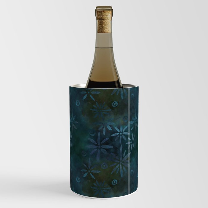Dark Floral Batik Pattern Wine Chiller