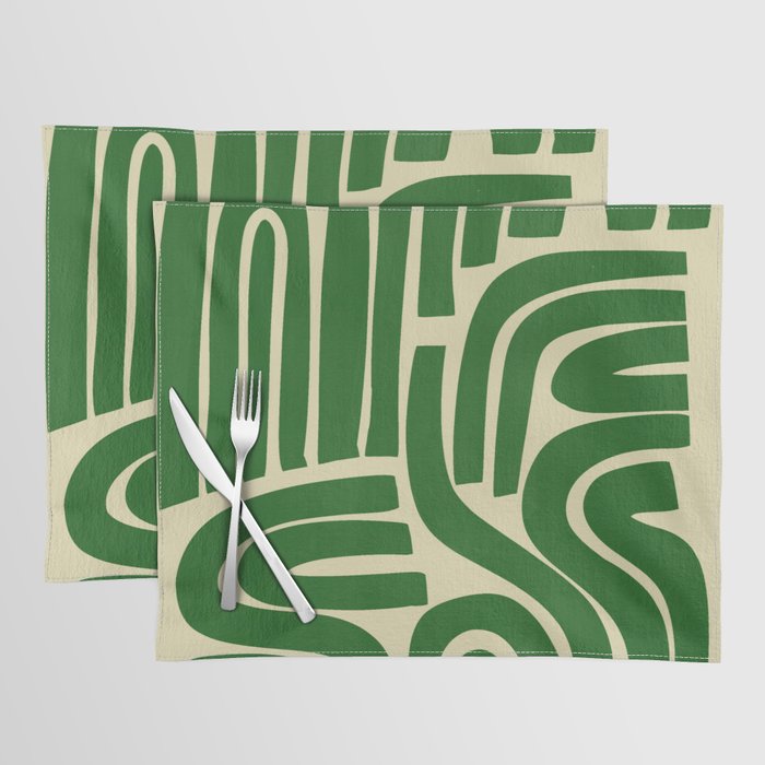 S and U in green Placemat