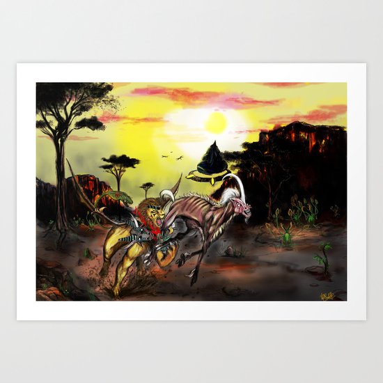 Final Fantasy 8 Chimera vs Mesmerize Art Print