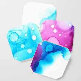 pink and blue smoke abstract background, alkohol ink Coaster