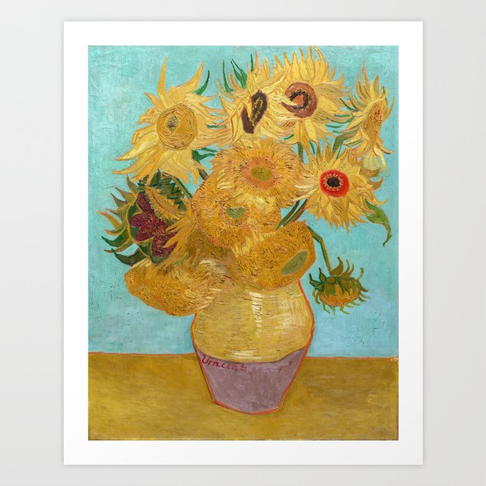 Vincent Van Gogh - Vase with Twelve Sunflowers Art Print