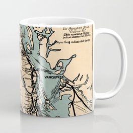 1925 Victoria and Island Touring Map Coffee Mug