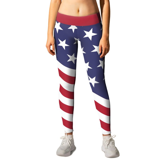 Classic American July 4 Flag Leggings by Antique Images | Society6