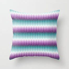 Ombre Chevrons - Plum and Teal Throw Pillow