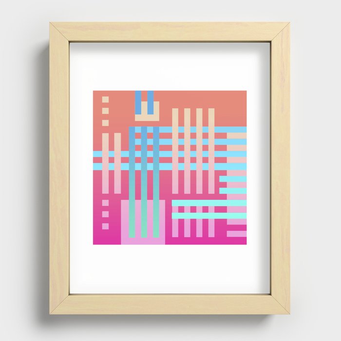 Vibrant Moroccan Tribal Recessed Framed Print
