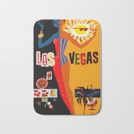 Vintage Las Vegas Travel Poster Bath Mat | Travel, Drawing, Vintage, Ads, Sun, Advertisement, Nevada, Retro, Old, Tourism 
