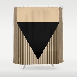Black Triangle Shower Curtain