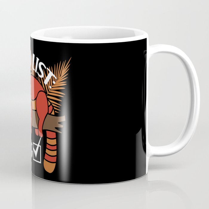 Red Panda Gift: To Do List - Nothing! I Raccoon Coffee Mug