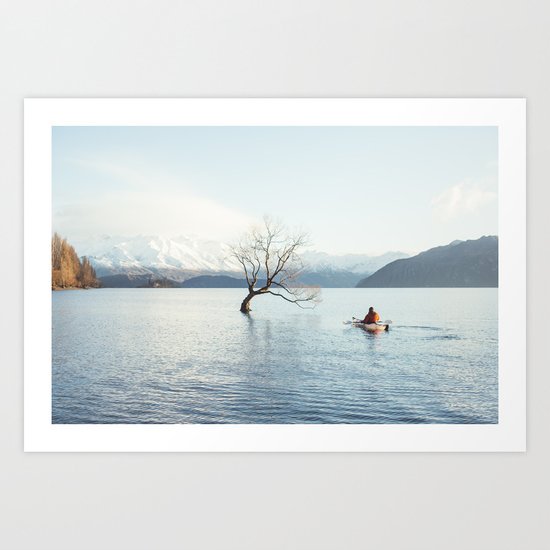 That Wanaka tree kayak session Art Print