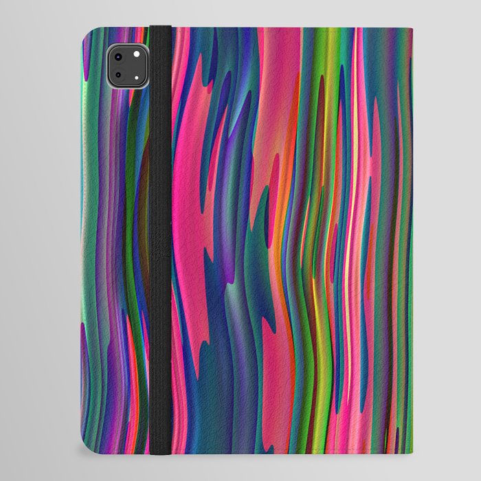 Vertical neon stripes iPad Folio Case